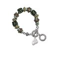 thumbnail image 1 of Silvertone Open Clear AB Crystal Butterfly Wing Fall Crystal Bead Charm Bracelet, 1 of 1