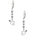 thumbnail image 1 of Silvertone Open Cupid's Heart Crystal Madison Leverback Earrings, 1 of 2