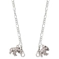 thumbnail image 1 of Silvertone Panda with Baby Silvertone Face Mask Necklace, 1 of 2