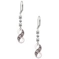 thumbnail image 1 of Silvertone Paw Prints Infinity Crystal Madison Leverback Earrings, 1 of 2