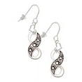 thumbnail image 1 of Silvertone Paw Prints Infinity Heart French Earrings, 1 of 1