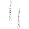 thumbnail image 1 of Silvertone Philippians 4:13 Infinity Sign Crystal Madison Leverback Earrings, 1 of 2