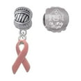 thumbnail image 1 of Silvertone Pink Ribbon Come Let us Adore Him Charm Beads (Set of 2), 1 of 1
