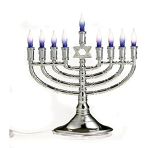 Silvertone Plastic Electric Menorah