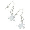 thumbnail image 1 of Silvertone Puzzle Piece Heart French Earrings, 1 of 1