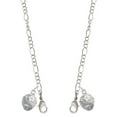 thumbnail image 1 of Silvertone Raised Flowers with Clear Crystals on Barrel Spinner Silvertone Face Mask Necklace, 1 of 2