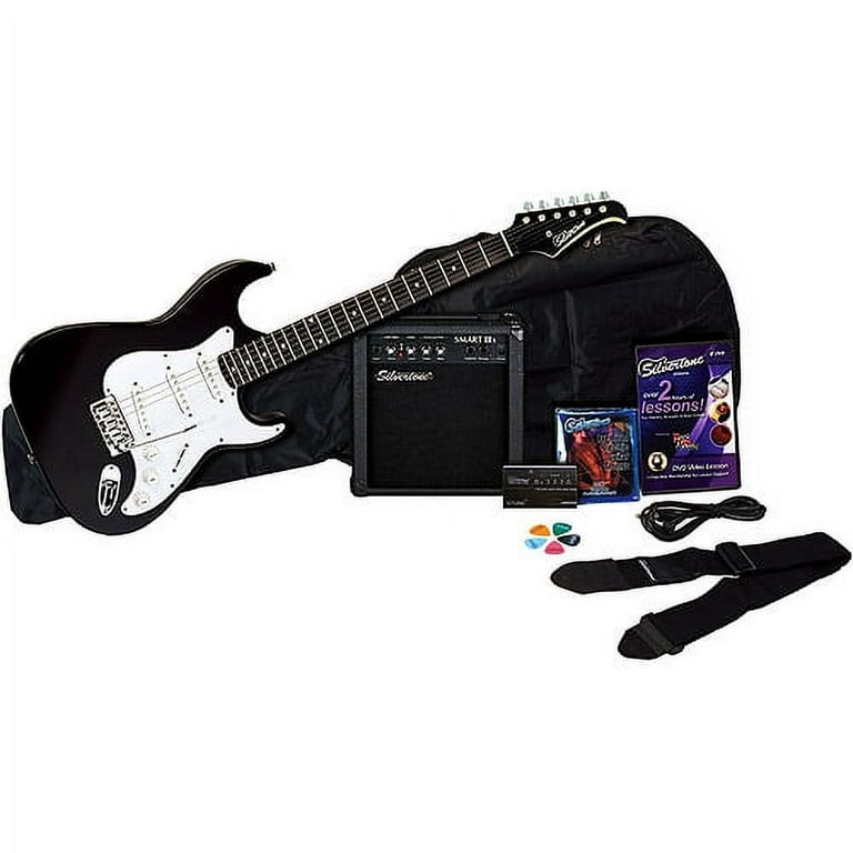 Silvertone Revolver Electric Guitar Package with Instructional DVD