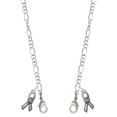 thumbnail image 1 of Silvertone Ribbon with Softball Silvertone Face Mask Necklace, 1 of 2