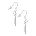 thumbnail image 1 of Silvertone Rolling Pin Heart French Earrings, 1 of 4