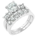 thumbnail image 1 of Silvertone Round-Cut Cubic Zirconia Bridal Set, 1 of 1