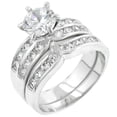 thumbnail image 1 of Silvertone Round-Cut Cubic Zirconia Engagement Ring Set, 1 of 1