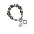 thumbnail image 1 of Silvertone Script Mom Heart Fall Crystal Bead Charm Bracelet, 1 of 1