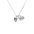 thumbnail image 1 of Silvertone Sea Shells Spinner Mother Heart Necklace, 1 of 2