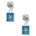 thumbnail image 1 of Silvertone Sea Turtle in Shadow Box Clear Crystal Clip On Earrings, 1 of 3