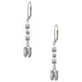 thumbnail image 1 of Silvertone Small Ballet Slippers Crystal Madison Leverback Earrings, 1 of 2