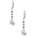 thumbnail image 1 of Silvertone Small ''Coach'' Heart Crystal Madison Leverback Earrings, 1 of 2