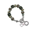 thumbnail image 1 of Silvertone Small Crystal Heart with Nurse Hat Fall Crystal Bead Charm Bracelet, 1 of 1