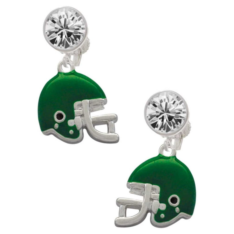 Green Football Earrings Green Football Earrings