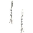 thumbnail image 1 of Silvertone Small Gymnast Balance Beam Crystal Madison Leverback Earrings, 1 of 2
