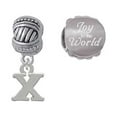 thumbnail image 1 of Silvertone Small Initial - X - Joy to the World Charm Beads (Set of 2), 1 of 1
