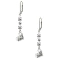 thumbnail image 1 of Silvertone Small ''Lil Sister'' Heart with Clear Crystal Crystal Madison Leverback Earrings, 1 of 2