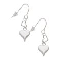 thumbnail image 1 of Silvertone Small Long White Heart Heart French Earrings, 1 of 4