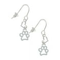 thumbnail image 1 of Silvertone Small Open Paw Heart French Earrings, 1 of 4