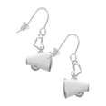 thumbnail image 1 of Silvertone Small White Megaphone Heart French Earrings, 1 of 4