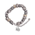 thumbnail image 1 of Silvertone Small Wonder Woman Heart Silver Tone Christian Bead Bracelet, 1 of 4