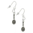 thumbnail image 1 of Silvertone Tennis Racquet Heart French Earrings, 1 of 3