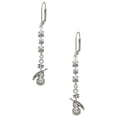 thumbnail image 1 of Silvertone Violin Crystal Madison Leverback Earrings, 1 of 2