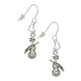 thumbnail image 1 of Silvertone Violin Heart French Earrings, 1 of 4