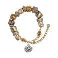thumbnail image 1 of Silvertone Volleyball - ''Spike It'' Two Tone Christian Bead Bracelet, 1 of 4