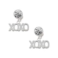 thumbnail image 1 of Silvertone XOXO Clear Crystal Clip On Earrings, 1 of 3