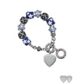 thumbnail image 1 of Silvertone You Are More Loved Engraved Locket Blue Moon Bead Charm Bracelet, 1 of 1