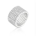 thumbnail image 1 of Silvertoned Wide Pave CZ Ring- Size : 07, 1 of 1