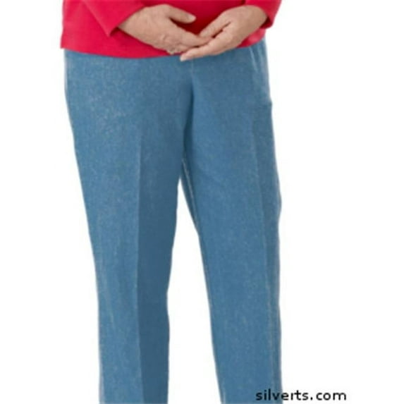 Silverts 130300104 Womens Regular Arthritis Elastic Waist Jean Pants - Blue Denim, Size 10
