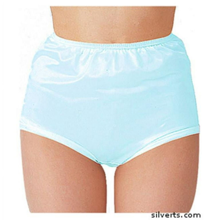 Silverts 180300502 Womens Nylon Briefs - Small Nylon Panties - Small, Blue  