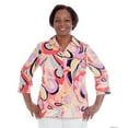 thumbnail image 1 of Silverts 230700603 Adaptive Clothing Wheelchair Blouse - Large - Coral & Lavender, 1 of 1