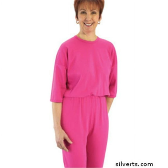 Silverts 233100103 Womens Adaptive Alzheimers Clothing Anti-Strip Suit - Medium, Fuschia