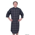 thumbnail image 1 of Silverts 500501503 Mens Adaptive Cotton Hospital Patient Nightgowns Open Back & Snap Back - Medium, Charcoal Plaid, 1 of 1