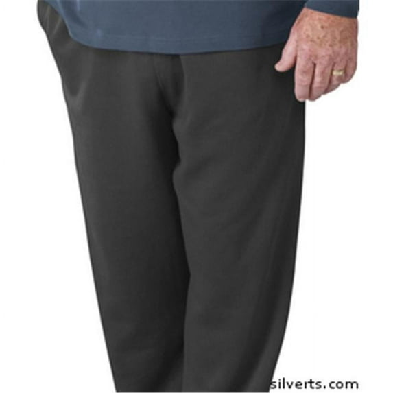 Silverts 509400302 Fleece Adaptive Wheelchair Pants For Men - Disabled Adults - Small, Grey Mix