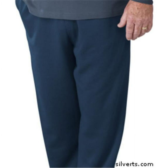 Silverts 509410106 Fleece Adaptive Wheelchair Pants For Men - Disabled Adults - 2 Extra Large, Navy