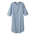 thumbnail image 1 of Silverts Adaptive Exam Gown for Men, Snap Fasteners- Blue Plaid, Large, 1 Ct, 1 of 7