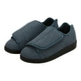 thumbnail image 1 of Silverts Adaptive Slippers, Easy Close - Men, Steel, Size 8, 2X Wide, 1 Ct, 1 of 9
