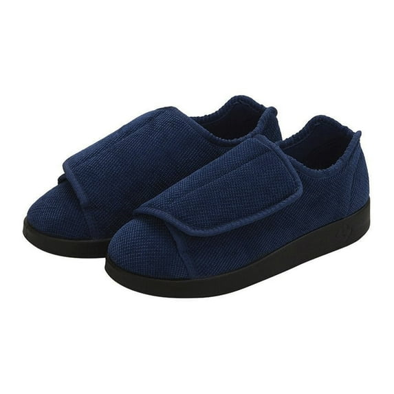 Silverts Adaptive Slippers, Easy Close - Women, Navy Blue, Size 12, 2X Wide, 1 Ct