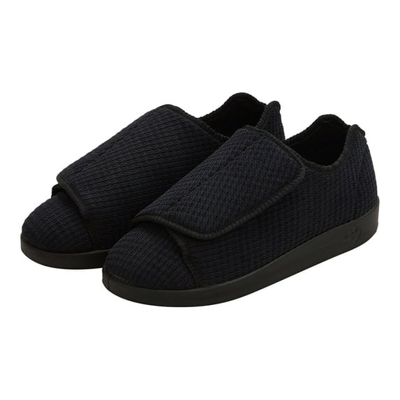 Silverts Black Reusable Slippers Size 10 / 2X-Wide Slip-Resistant Sole