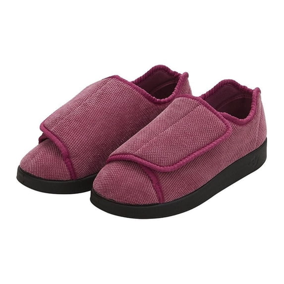 Silverts Dusty Rose Reusable Slippers Size 8 / 2X-Wide Slip-Resistant Sole