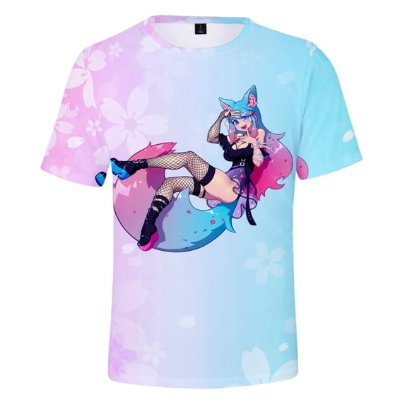 Silvervale 3D Short Sleeve T-shirts Man Women Crewneck Anchor Casual Fashion Printing Streetwear