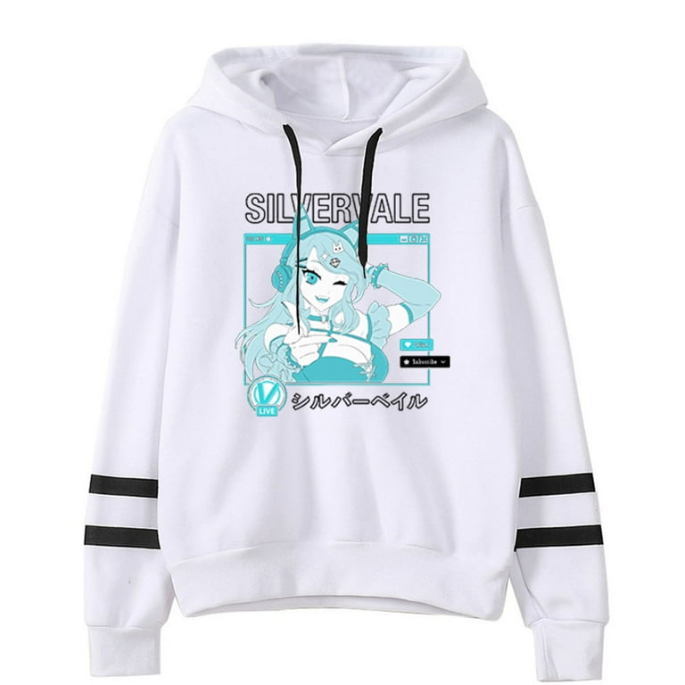 Silvervale Pocketless Hoodie Cosplay Sweatshirt Unique Clothes